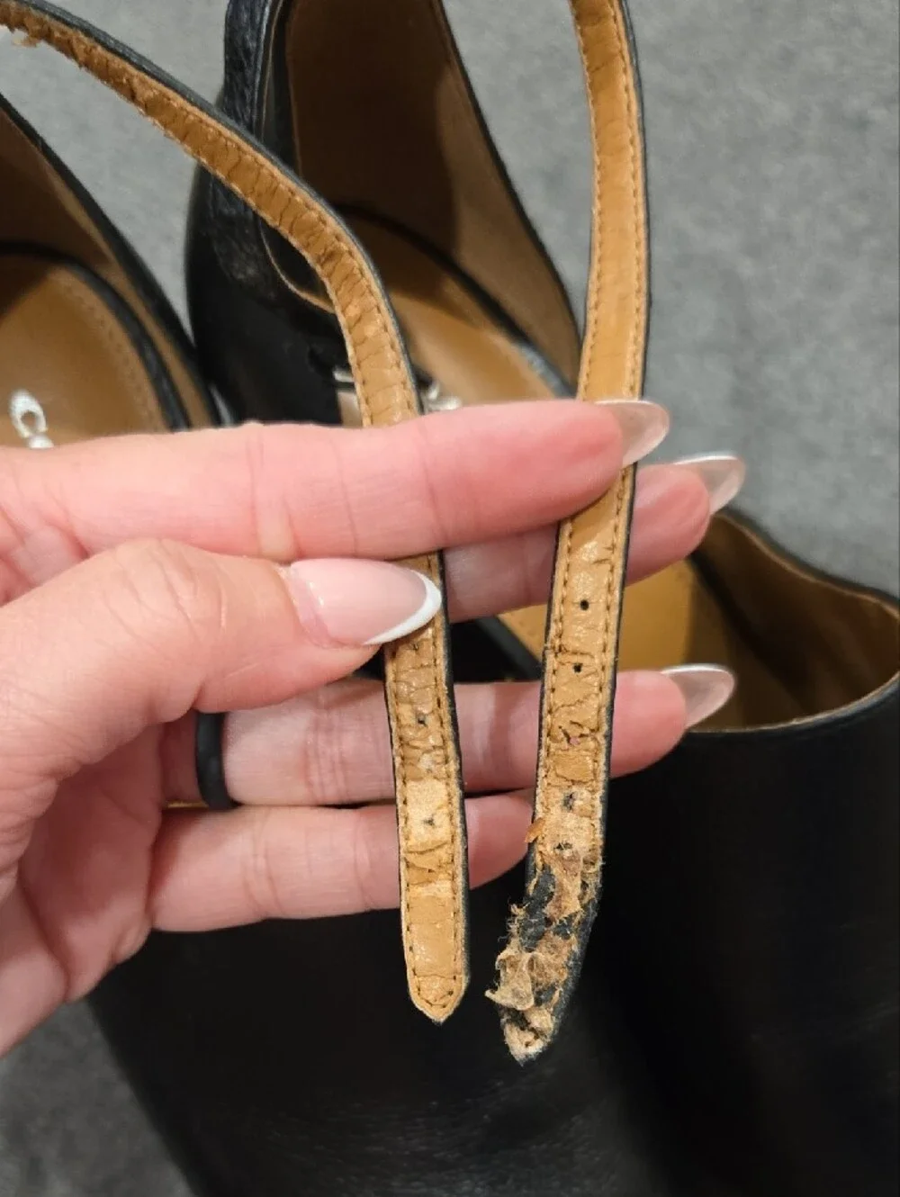 Coach Black Leather Wedge Sandals  **NEVER WORN** ONLY ONE FLAW. PLEASE SEE PICS